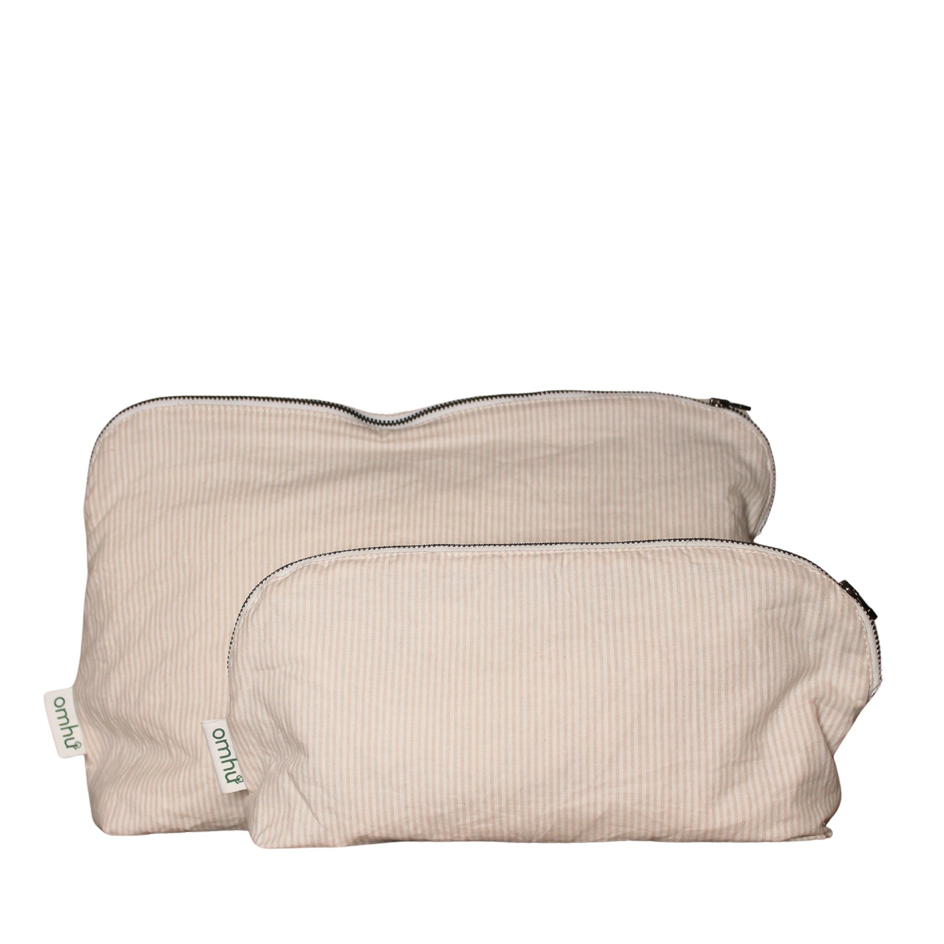 Toilettaske 34x24 cm mini strib sand